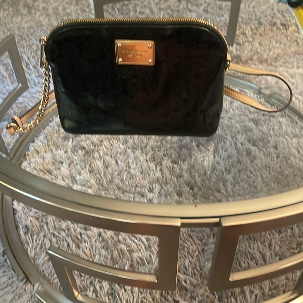 Black Patent leather cross bag